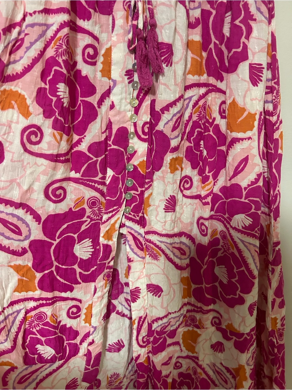 Nicole Miller Boho Paisley Floral Maxi Skirt size L 0317 - Picture 4 of 7